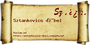 Sztankovics Ábel névjegykártya